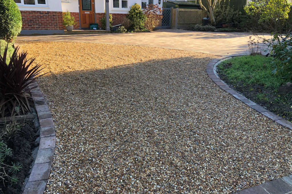 Block paving and gravel driveway 